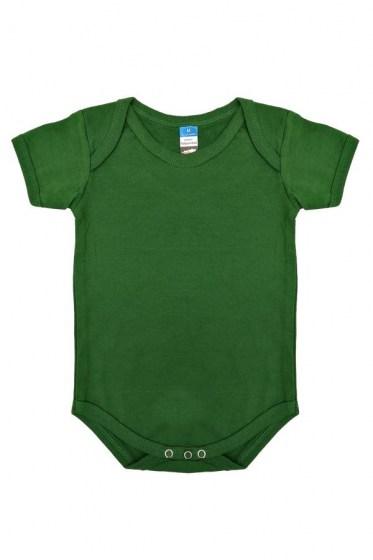 Basic Baby Rompers Fullycombed Bottle Green 